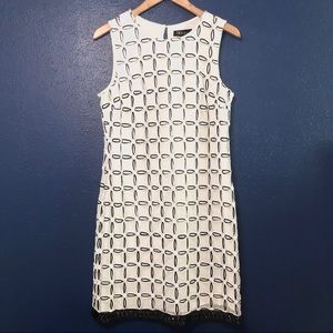 Black and White Lace Detail Dress